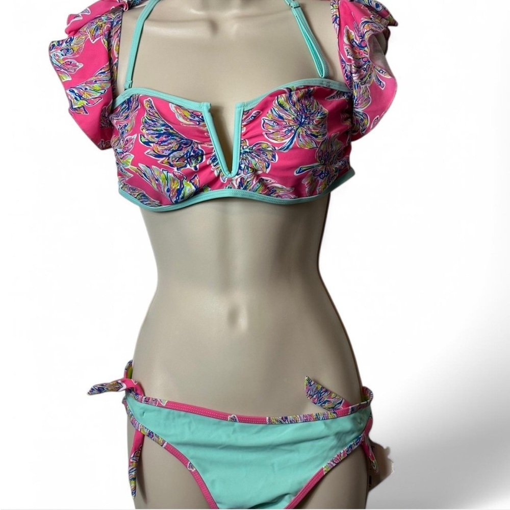 ‎Bright Colorful Off Shoulder Bikini - Picture 3 of 9